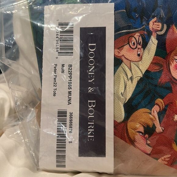 Dooney & Bourke X Disney Parks Peter Pan Tote Bag Wendy Tinker Bell tote NIB - Picture 6 of 13
